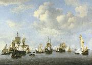 Willem Van de Velde The Younger The Dutch Fleet in the Goeree Straits oil painting picture wholesale